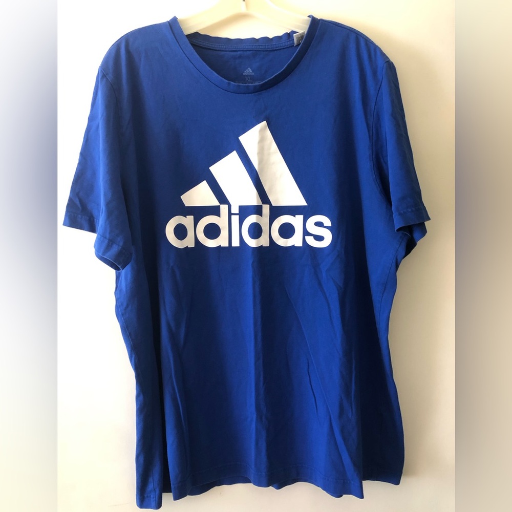 Adidas Men’s Royal Blue Tee with White Logo